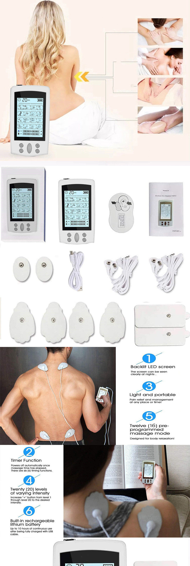 AlignPro 16-Mode TENS Neck Massager AlignPro